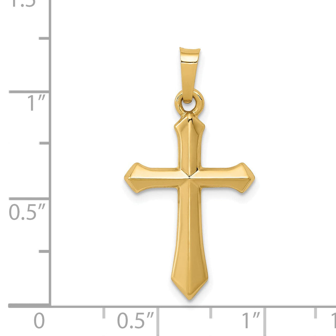 Lovely Rita's Charms & Pendants 14K Yellow Gold Modern Polished Passion Cross Pendant