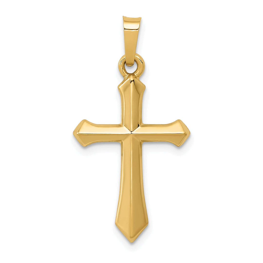 Lovely Rita's Charms & Pendants 14K Yellow Gold Modern Polished Passion Cross Pendant
