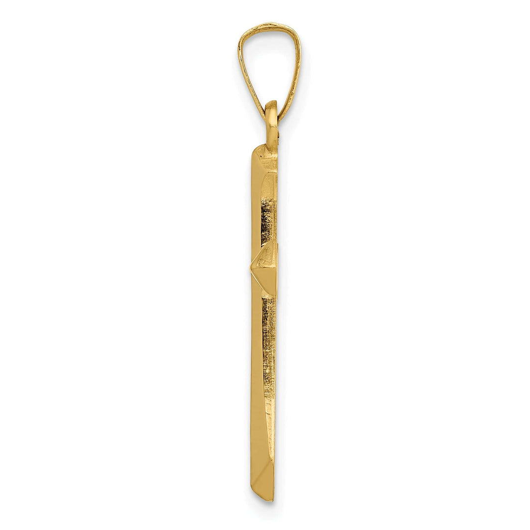 Lovely Rita's Charms & Pendants 14K Yellow Gold Modern Polished Passion Cross Pendant