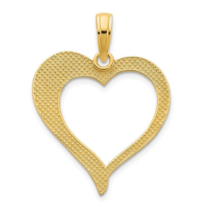 Lovely Rita's Charms & Pendants 14k Yellow Gold Open Heart Design Pendant