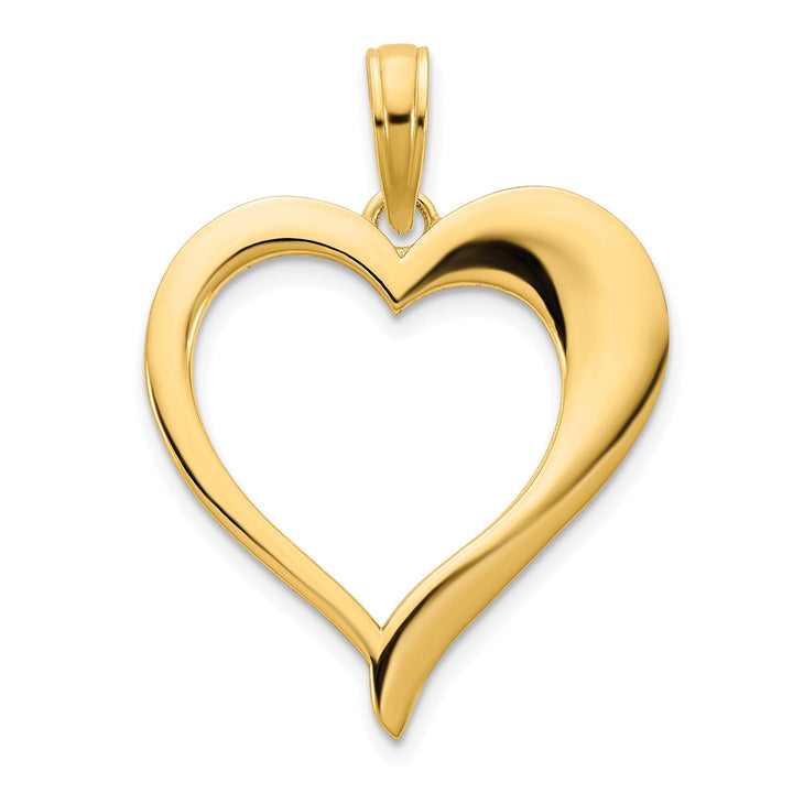 Lovely Rita's Charms & Pendants 14k Yellow Gold Open Heart Design Pendant