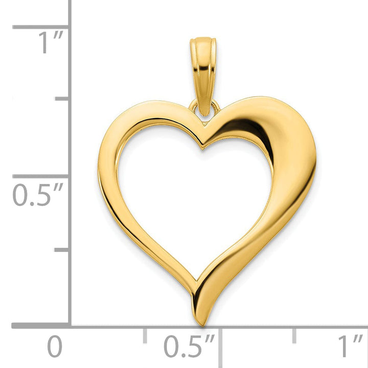 Lovely Rita's Charms & Pendants 14k Yellow Gold Open Heart Design Pendant