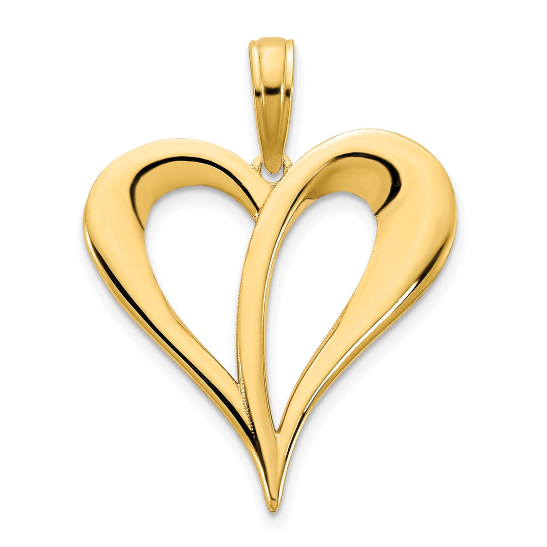 Lovely Rita's Charms & Pendants 14k Yellow Gold Open Heart Pendant