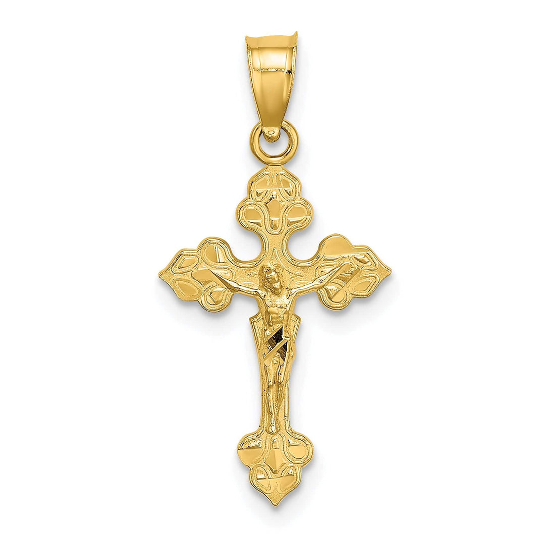 Lovely Rita's Charms & Pendants 14K Yellow Gold Ornate Fancy Tips Crucifix Cross Pendant