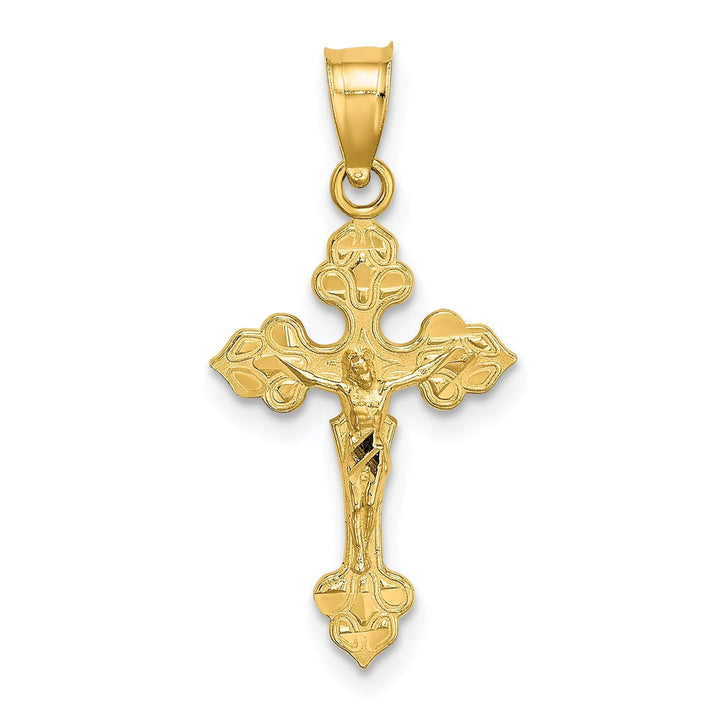 Lovely Rita's Charms & Pendants 14K Yellow Gold Ornate Fancy Tips Crucifix Cross Pendant