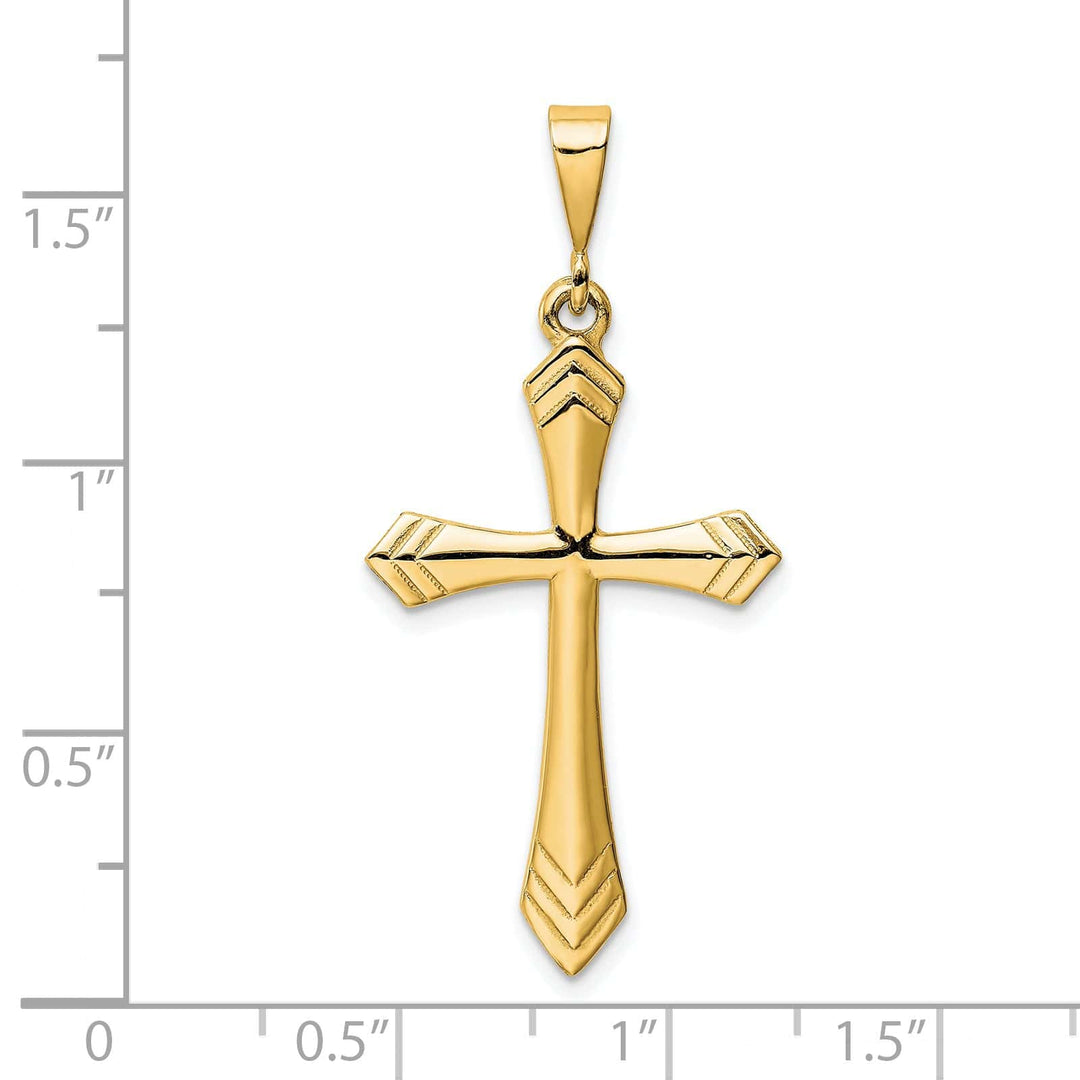 Lovely Rita's Charms & Pendants 14K Yellow Gold Ornate Passion Cross Pendant
