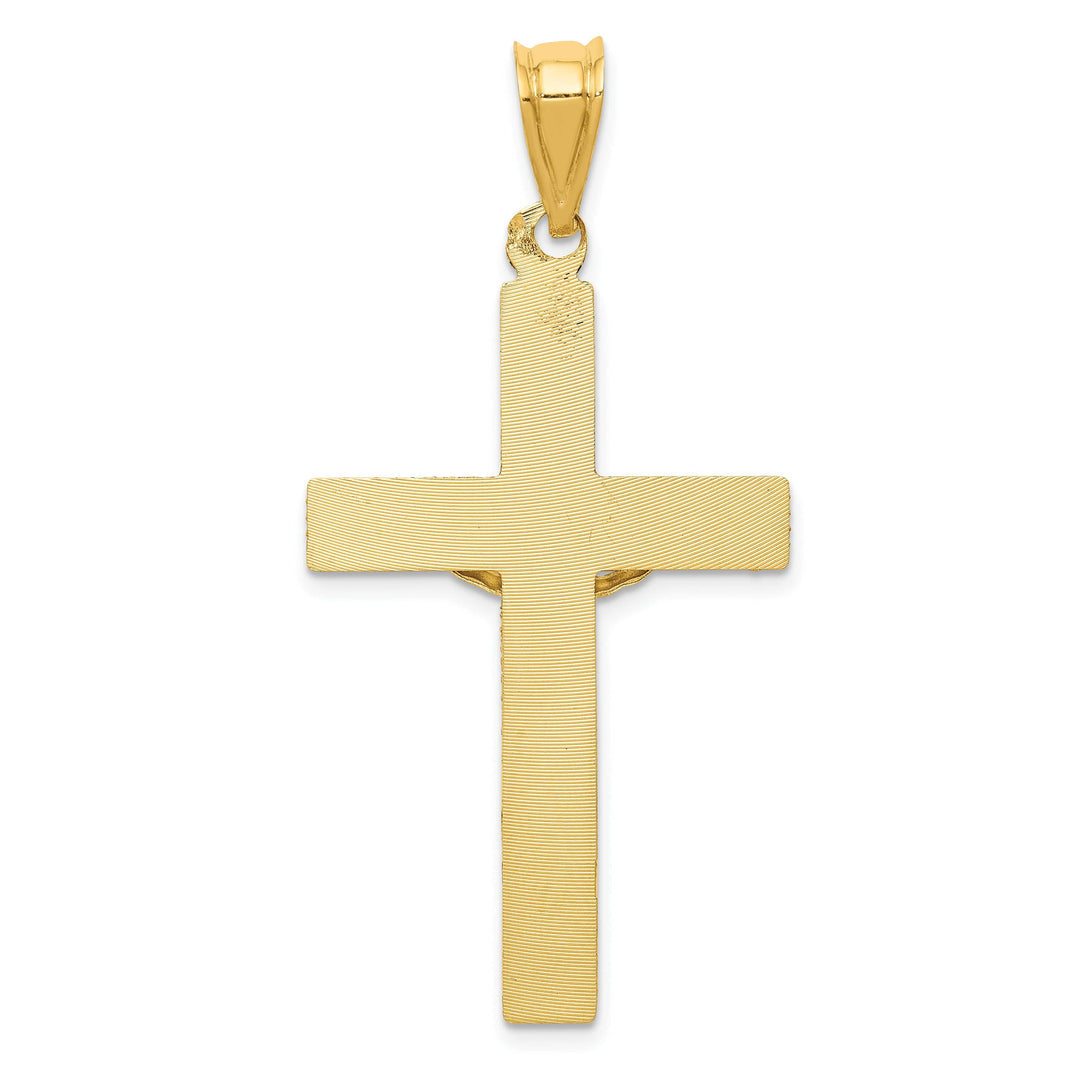 Lovely Rita's Charms & Pendants 14K Yellow Gold Ornate Satin & D.C Crucifix Cross Pendant