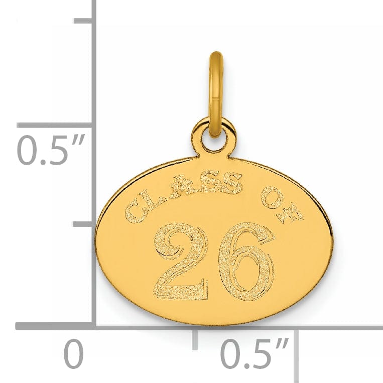 Lovely Rita's Charms & Pendants 14k Yellow Gold Oval CLASS OF 2026 Charm