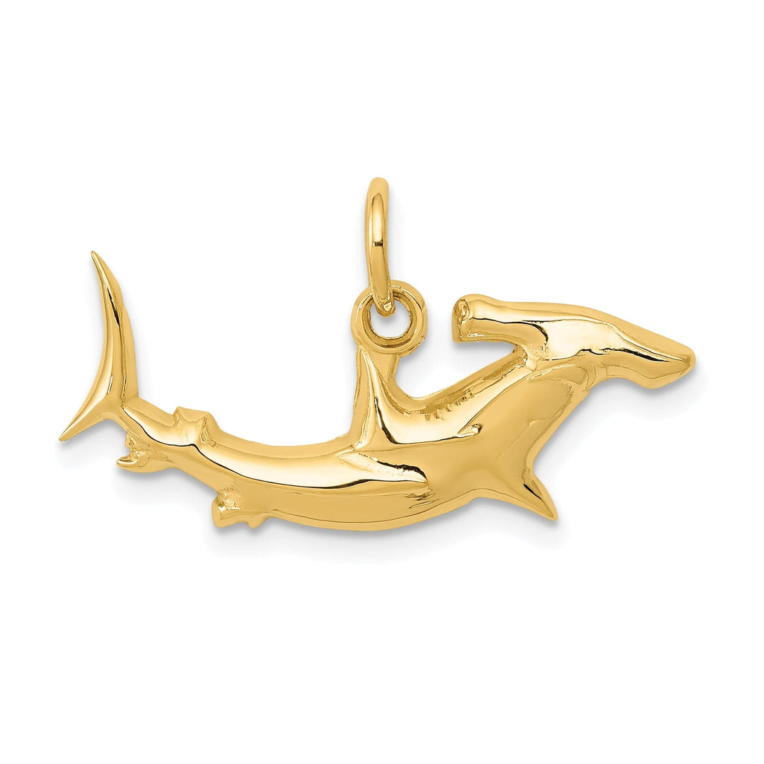 Lovely Rita's Charms & Pendants 14k Yellow Gold Polish Finish Hammerhead Shark Pendant