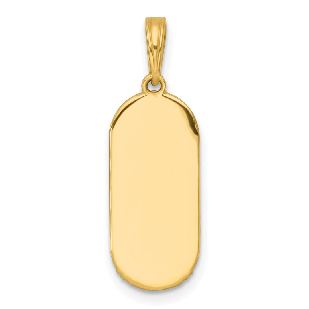 Lovely Rita's Charms & Pendants 14k Yellow Gold Polished Blue Enamel Sun Moon and Stars Pendant