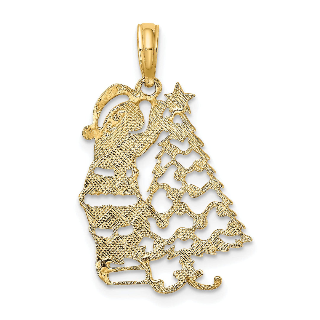 Lovely Rita's Charms & Pendants 14k Yellow Gold Polished Christmas Tree and Santa Charm