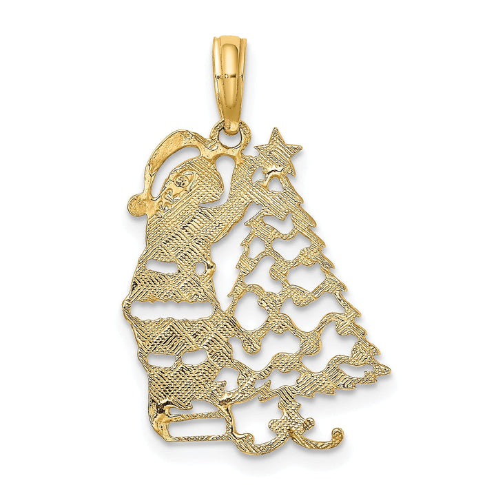 Lovely Rita's Charms & Pendants 14k Yellow Gold Polished Christmas Tree and Santa Charm