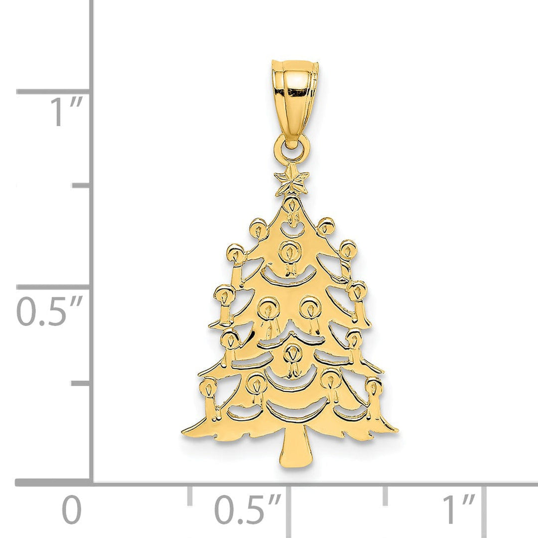 Lovely Rita's Charms & Pendants 14k Yellow Gold Polished Christmas Tree Charm Pendant