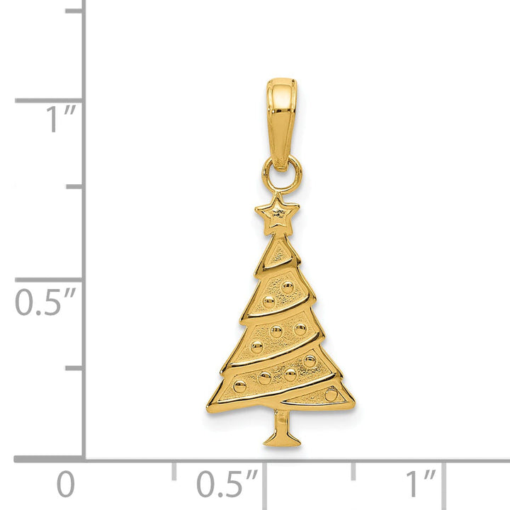 Lovely Rita's Charms & Pendants 14k Yellow Gold Polished Christmas Tree Pendant