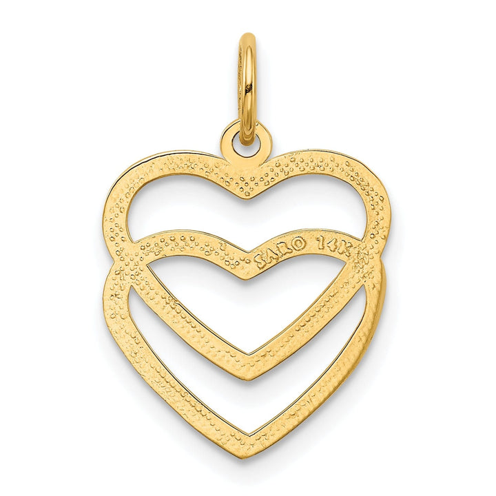 Lovely Rita's Charms & Pendants 14k Yellow Gold Polished Double Heart Pendant