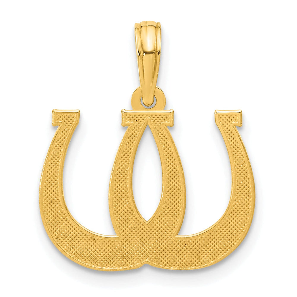 Lovely Rita's Charms & Pendants 14k Yellow Gold Polished Double Horseshoe Pendant
