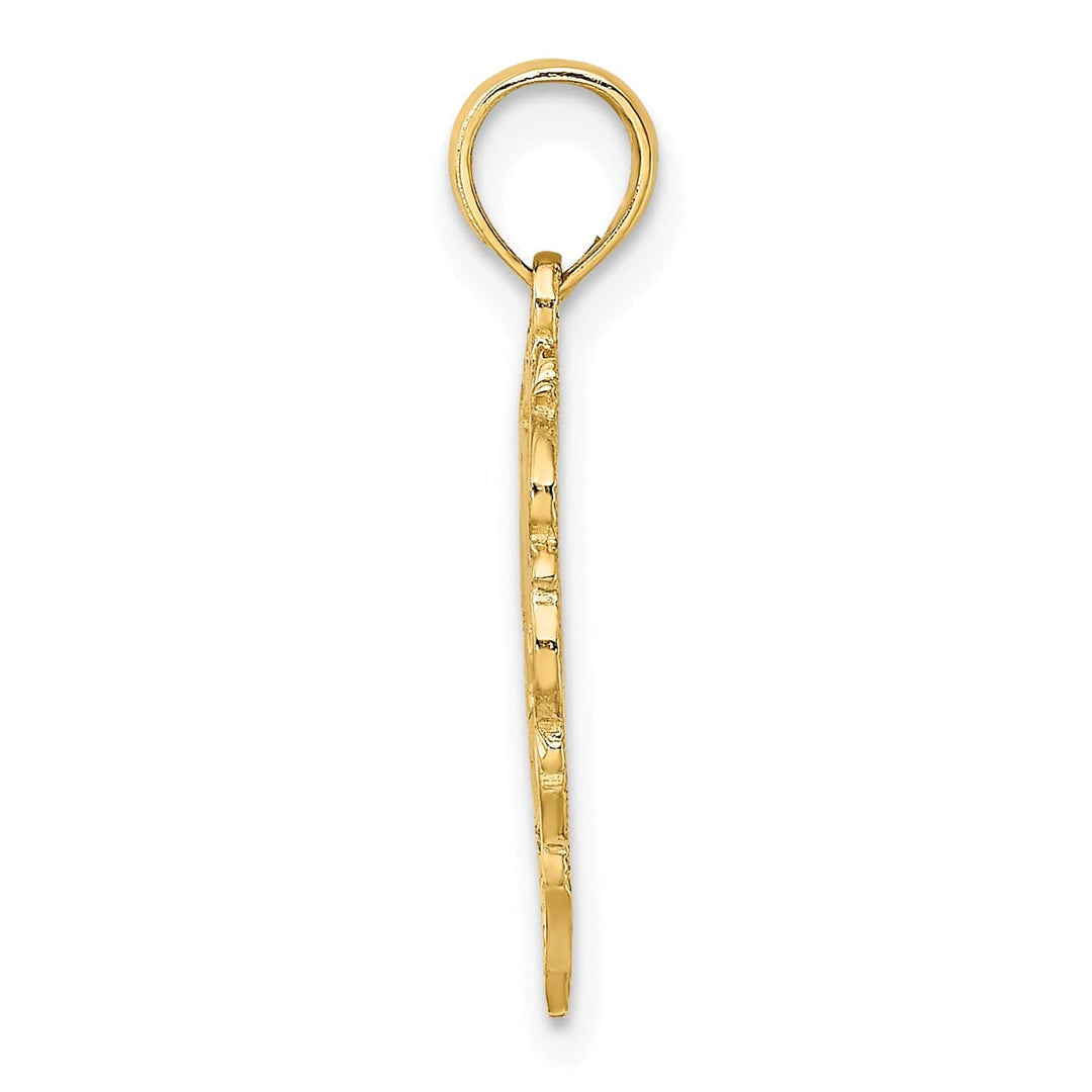 Lovely Rita's Charms & Pendants 14k Yellow Gold Polished Love Birds in Heart Pendant