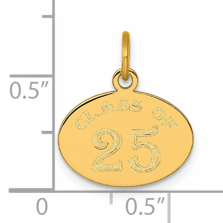 Lovely Rita's Charms & Pendants 14k Yellow Gold Polished Oval CLASS OF 2025 Charm