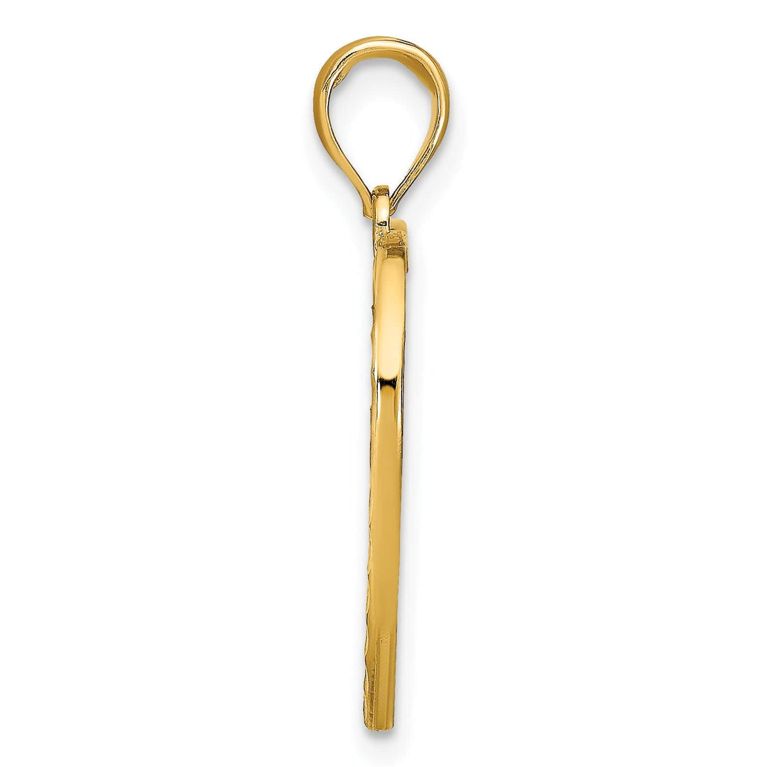 Lovely Rita's Charms & Pendants 14k Yellow Gold Rhodium Filigree Beaded Heart Pendant