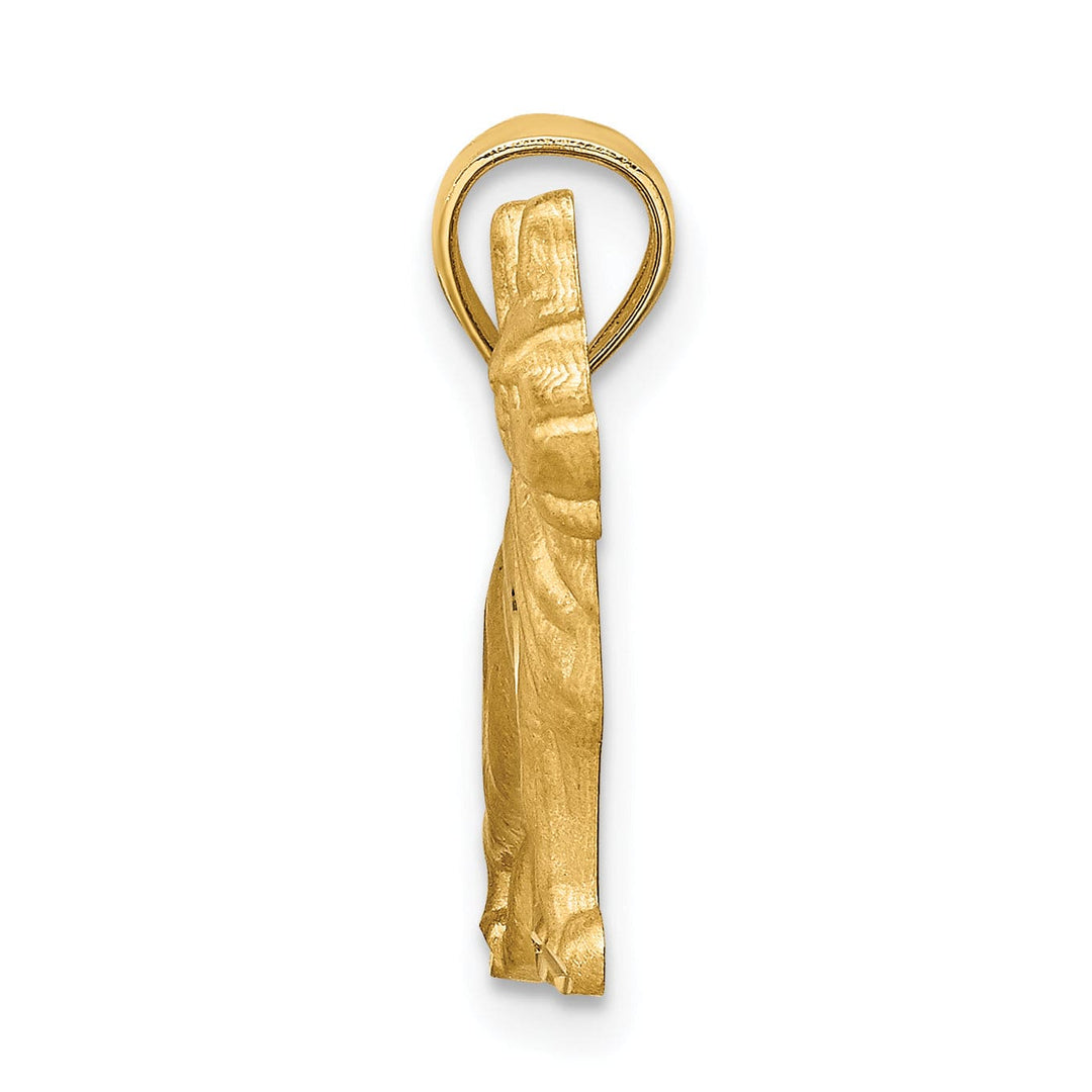 Lovely Rita's Charms & Pendants 14K Yellow Gold Satin D.C Finish German Shepherd Dog Pendant