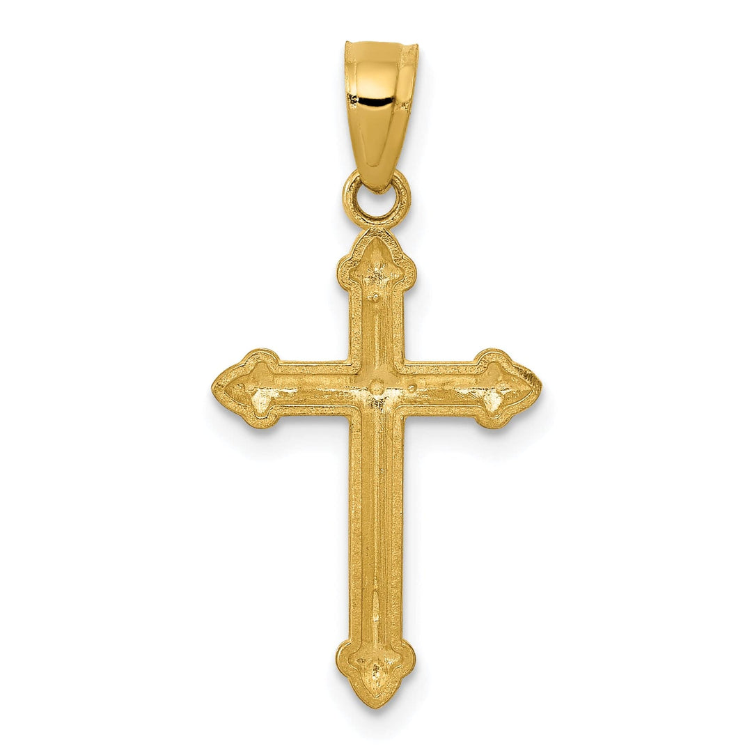 Lovely Rita's Charms & Pendants 14K Yellow Gold Sleek Passion Cross Pendant