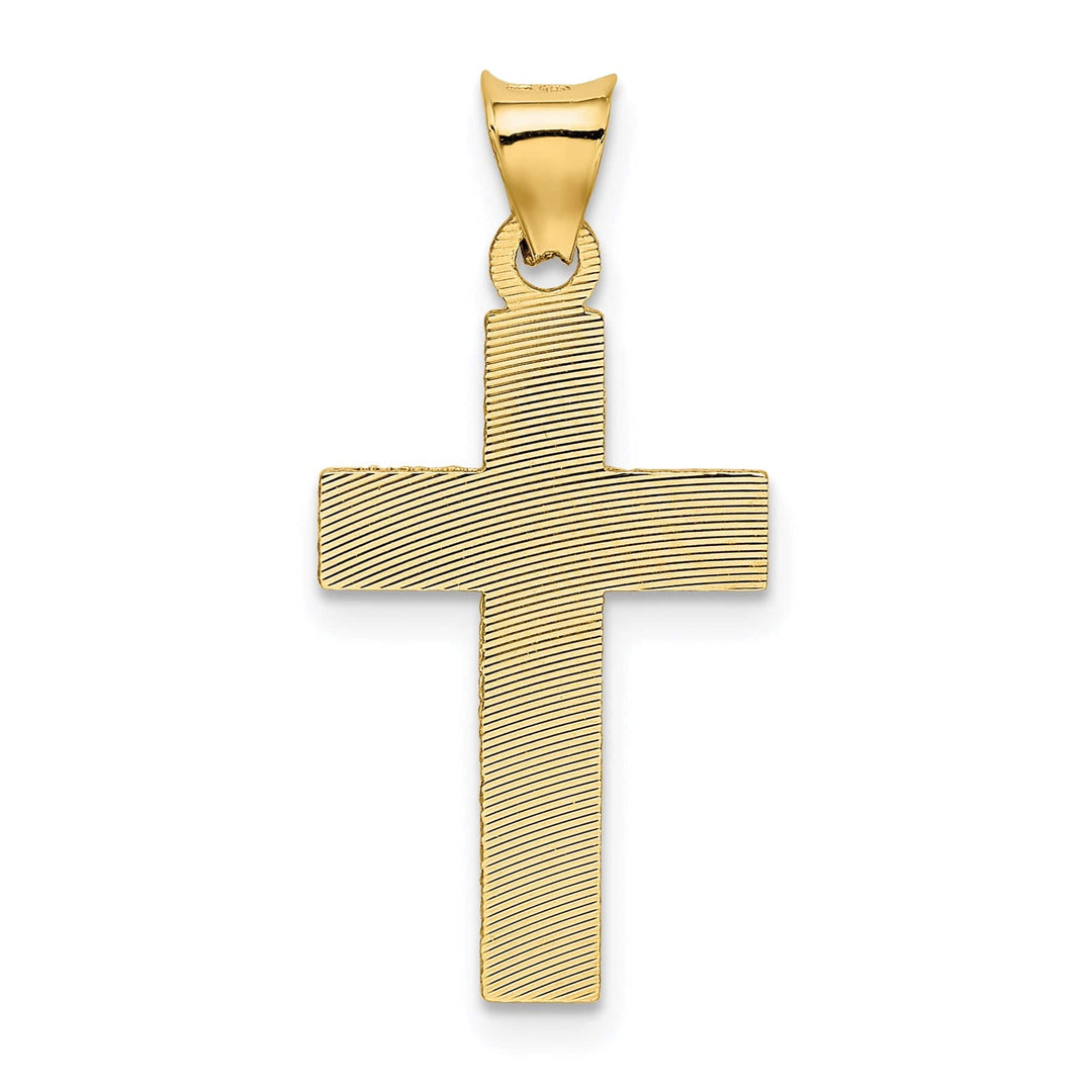 Lovely Rita's Charms & Pendants 14K Yellow Gold Sleek Satin & D.C Crucifix Cross Pendant