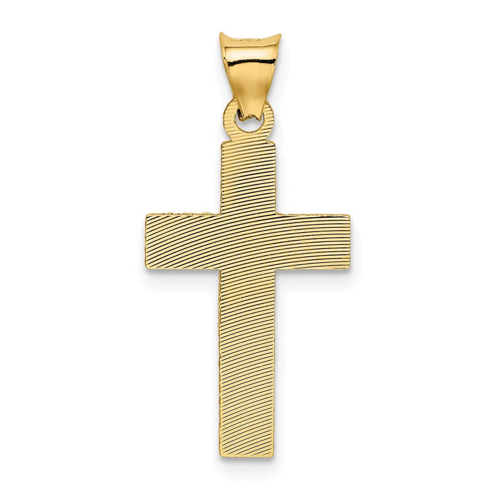 Lovely Rita's Charms & Pendants 14K Yellow Gold Sleek Satin & D.C Crucifix Cross Pendant