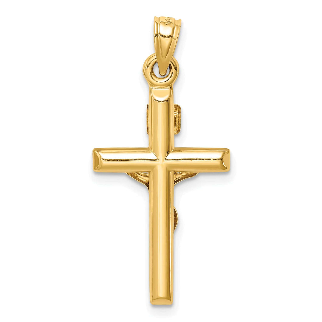 Lovely Rita's Charms & Pendants 14K Yellow Gold Statement Hollow INRI Cross Pendant