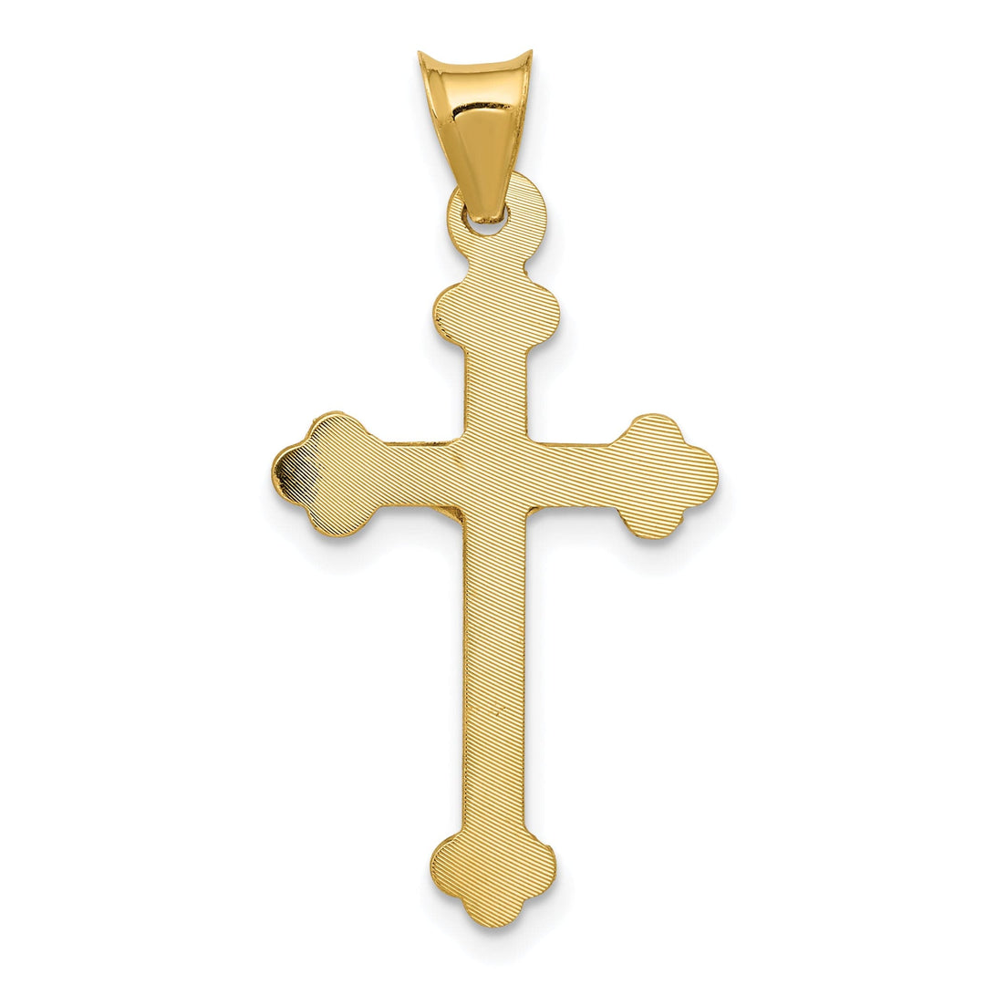 Lovely Rita's Charms & Pendants 14K Yellow Gold Statement Satin & D.C Crucifix Cross Pendant