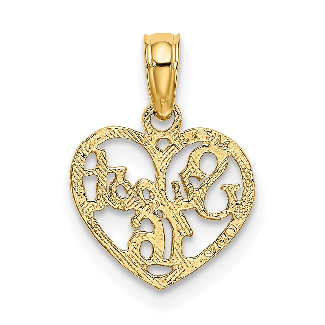 Lovely Rita's Charms & Pendants 14k Yellow Gold SWEET 16 in Heart Design Pendant
