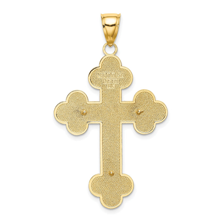 Lovely Rita's Charms & Pendants 14K Yellow Gold Timeless Budded Tips Crucifix Cross Pendant