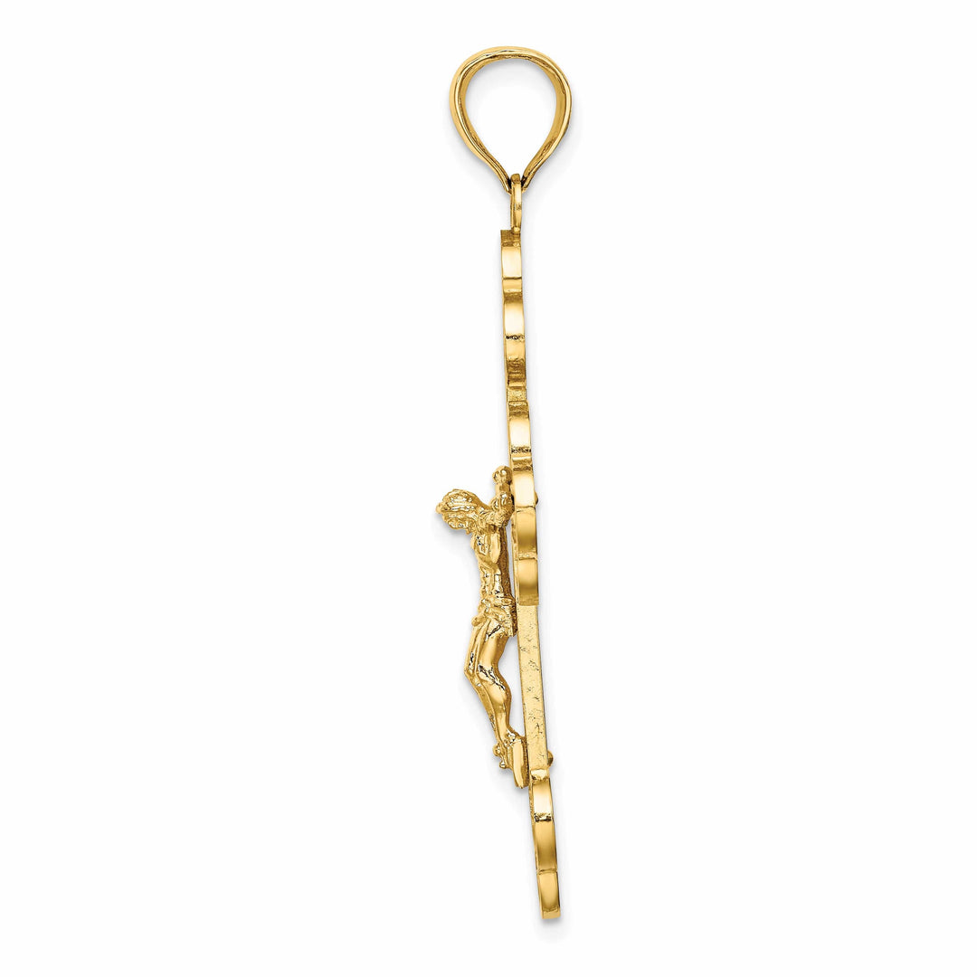 Lovely Rita's Charms & Pendants 14K Yellow Gold Timeless Budded Tips Crucifix Cross Pendant