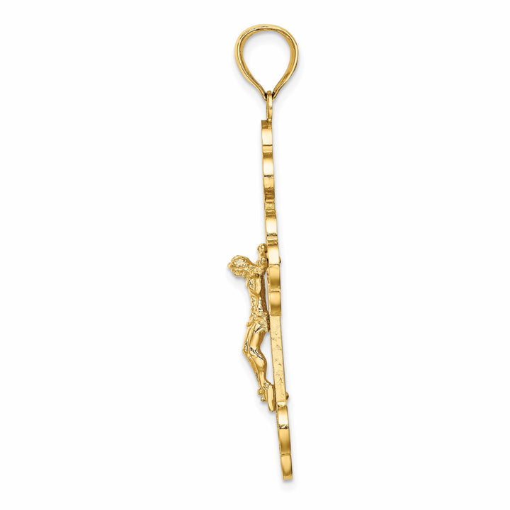 Lovely Rita's Charms & Pendants 14K Yellow Gold Timeless Budded Tips Crucifix Cross Pendant