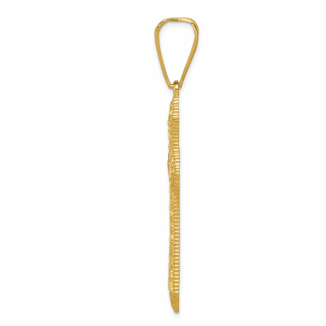 Lovely Rita's Charms & Pendants 14K Yellow Gold Timeless D.C Budded Fleur de Lis Cross Pendant