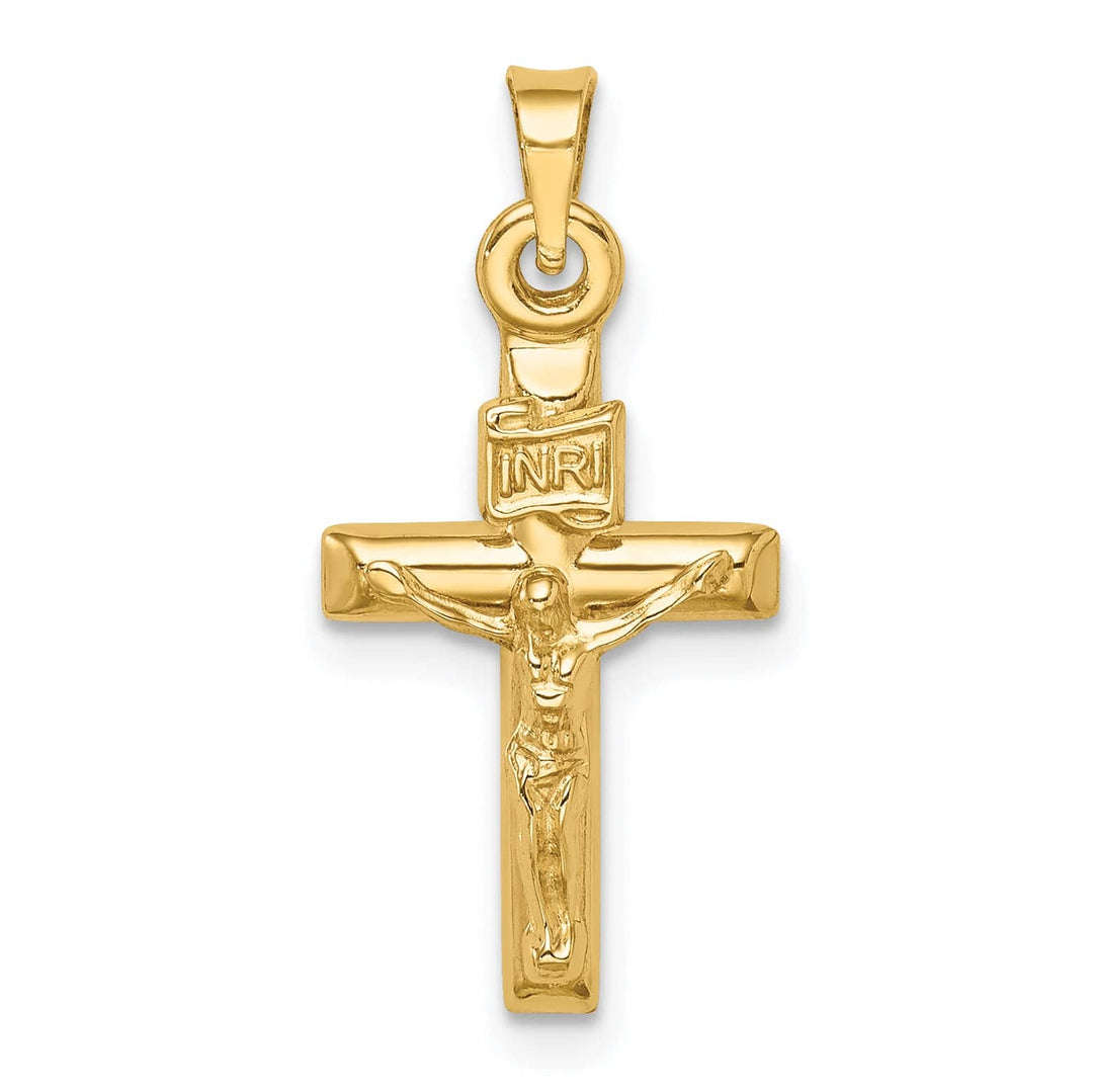 Lovely Rita's Charms & Pendants 14K Yellow Gold Timeless Hollow INRI Cross Pendant