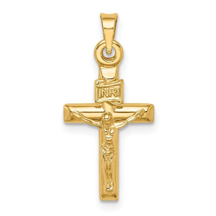 Lovely Rita's Charms & Pendants 14K Yellow Gold Timeless Hollow INRI Cross Pendant