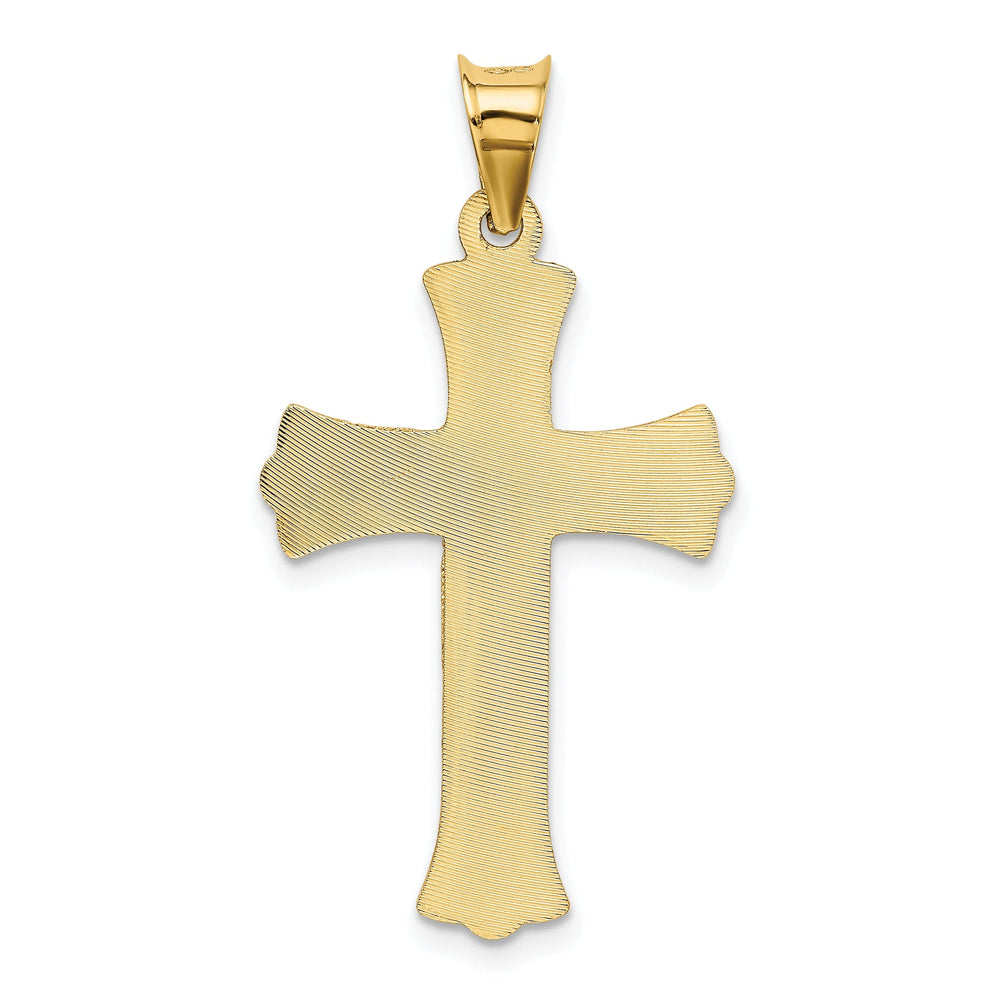 Lovely Rita's Charms & Pendants 14K Yellow Gold Timeless Satin & D.C Crucifix Cross Pendant