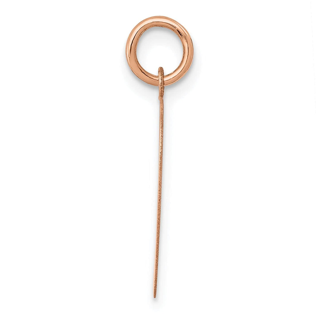 Lovely Rita's Charms & Pendants 14Kt Rose Gold Polished Finish Heart Shaped Disc Pendant