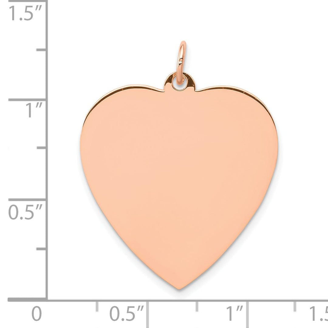 Lovely Rita's Charms & Pendants 14Kt Rose Gold Polished Heart Shaped Disc Pendant