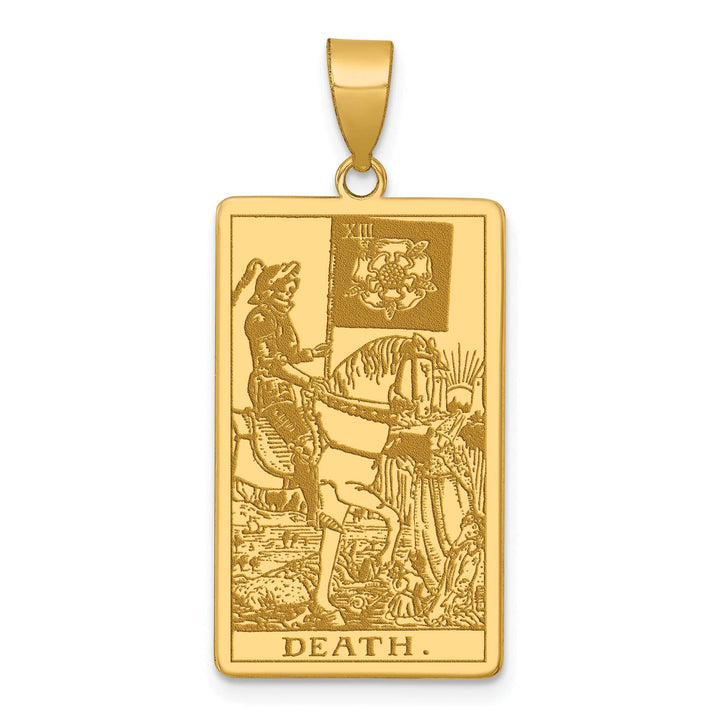 Lovely Rita's Charms & Pendants 14kt Yellow Gold Death Tarot Card Pendant