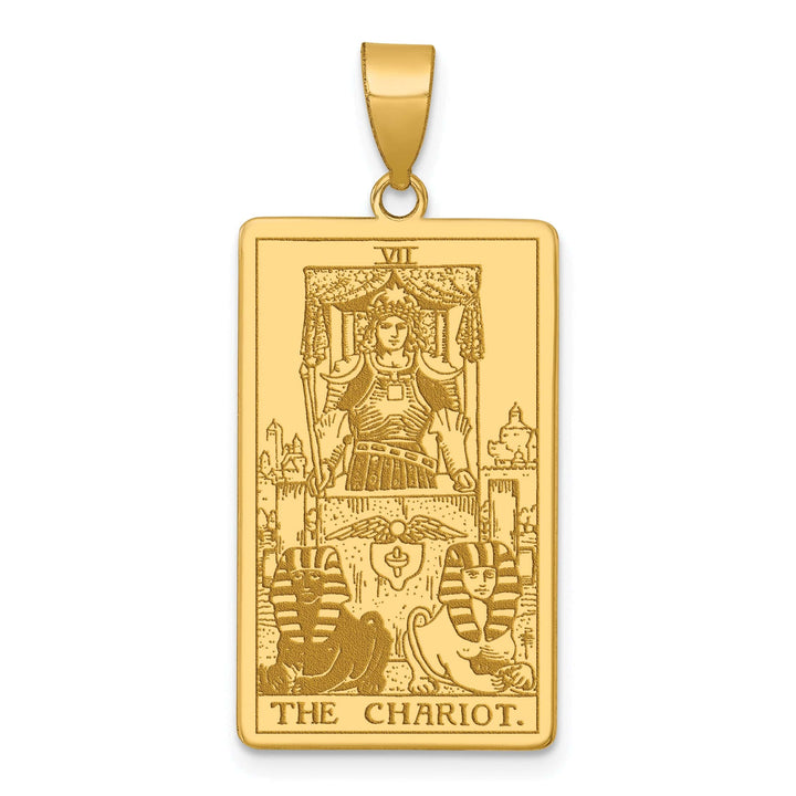 Lovely Rita's Charms & Pendants 14kt Yellow Gold The Chariot Tarot Card Pendant