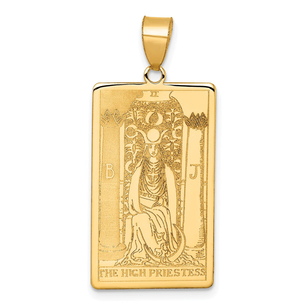 Lovely Rita's Charms & Pendants 14kt Yellow Gold The High Priestess Tarot Card Pendant