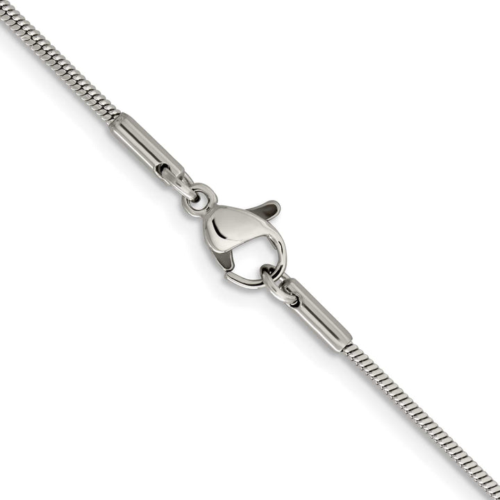 Chisel Stainless Steel 1.2mm Square Snake Chain