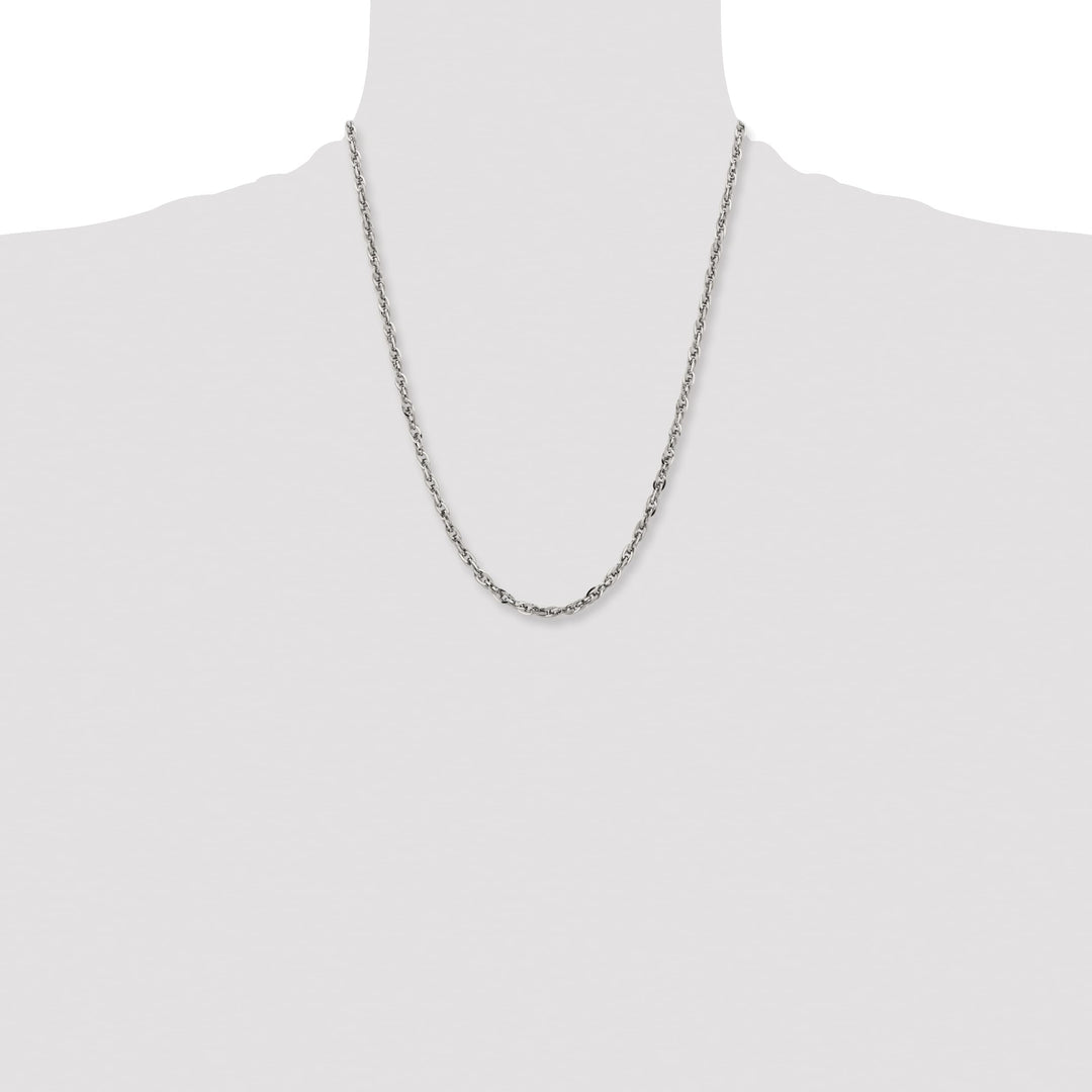 Chisel Stainless Steel 4.2mm Fancy Twisted Link Chain