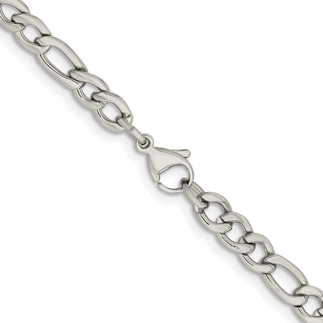 Chisel Stainless Steel 5.3mm Figaro Chain
