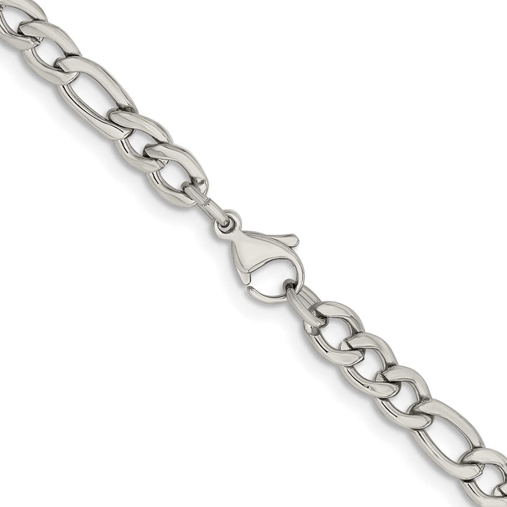 Chisel Stainless Steel 5.3mm Figaro Chain