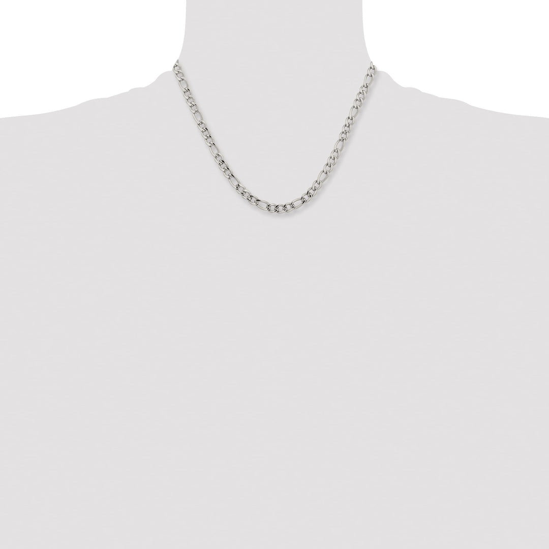 Chisel Stainless Steel 5.3mm Figaro Chain
