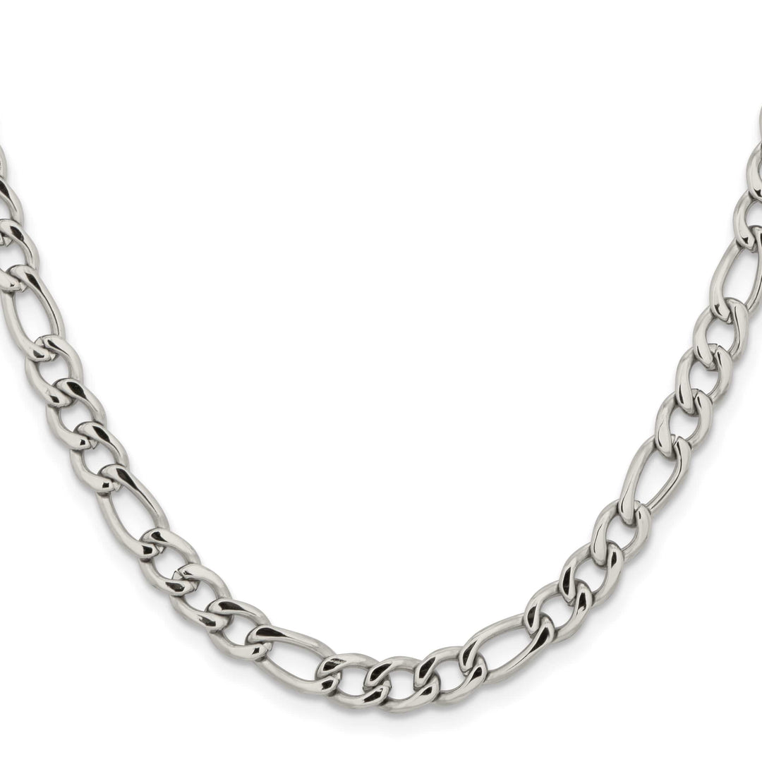 Chisel Stainless Steel 5.3mm Figaro Chain