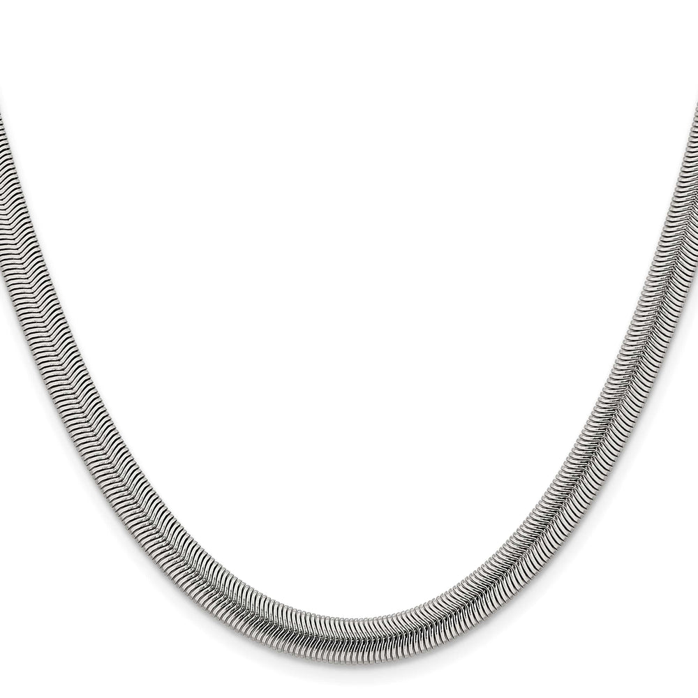 Chisel Stainless Steel 6.2mm Flat Snake Chain