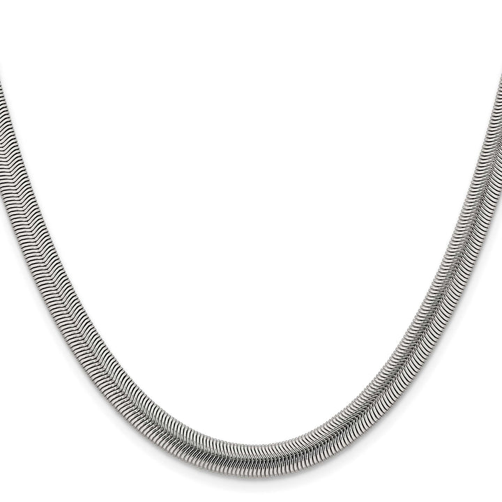 Chisel Stainless Steel 6.2mm Flat Snake Chain
